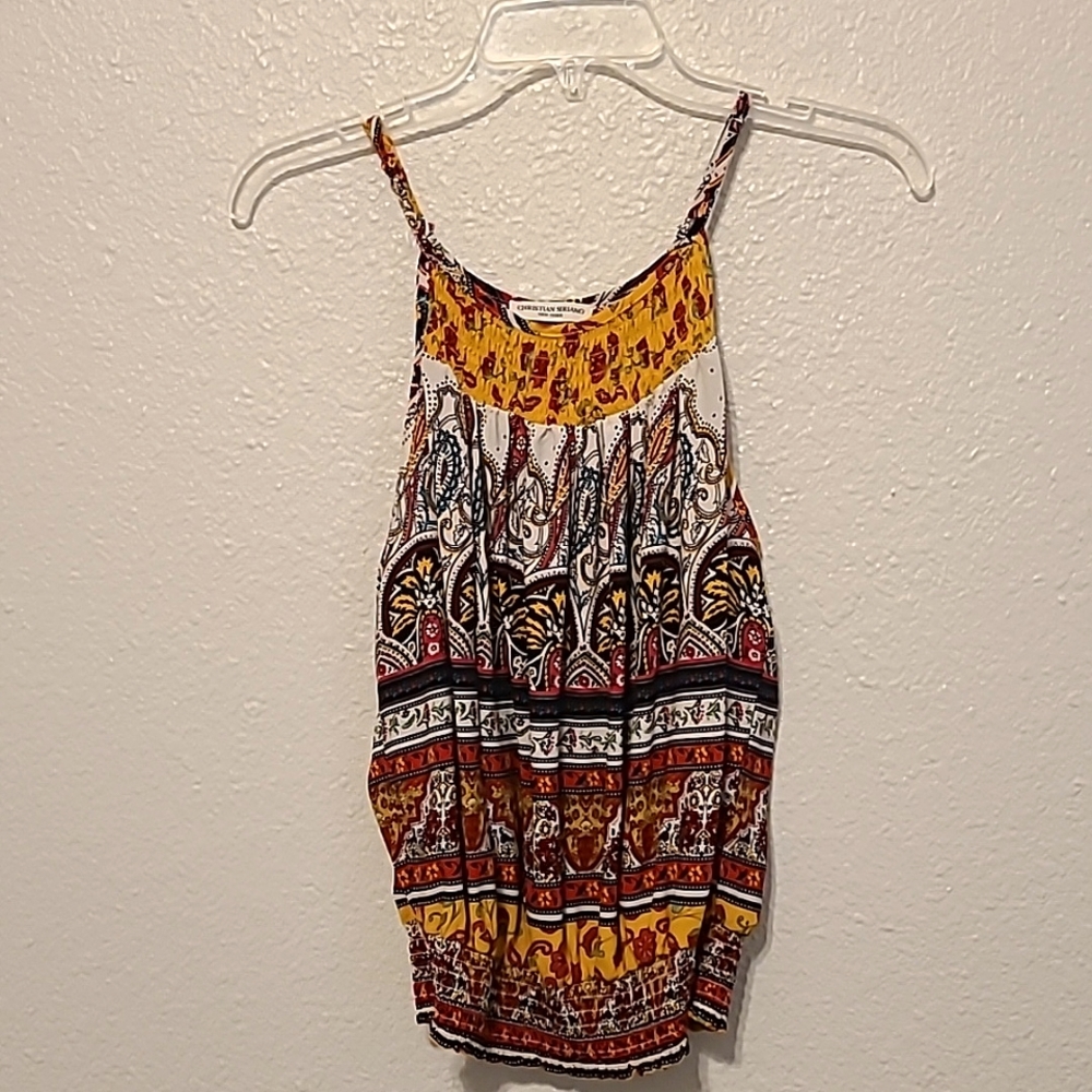 Womans Christian Siriano New York  Paisley Floral Tank Size Large